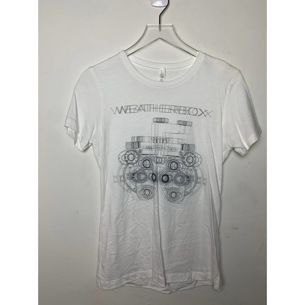 WEATHERBOX Next Level White Graphic T-Shirt Triple Crown Records Women's Medium